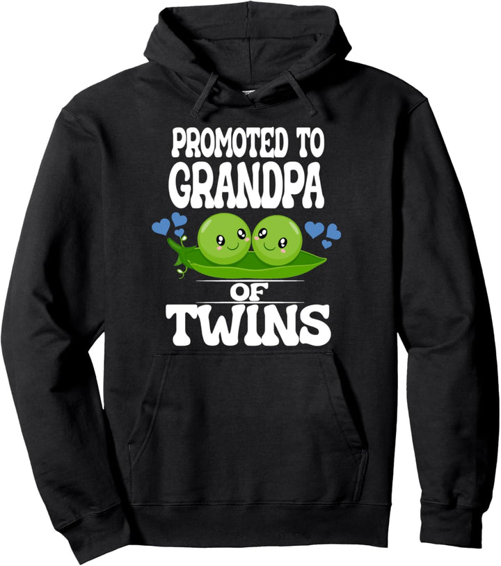 Promoted To Grandpa Of Twins Pullover Hoodie