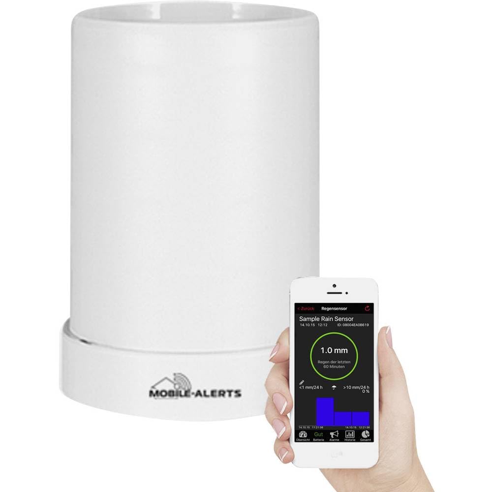 Mobile Alerts MA 10650 Regensensor,Pro Series, Zusatzsensor, Datenübertragung auf das Smartphone, Al