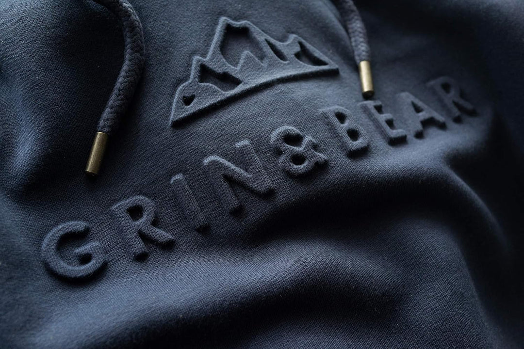 Grin&Bear Herren Hoodie Slim fit Kapuzenpullover Kapuzenjacke mit gestempeltem Design Logo GEC540 L