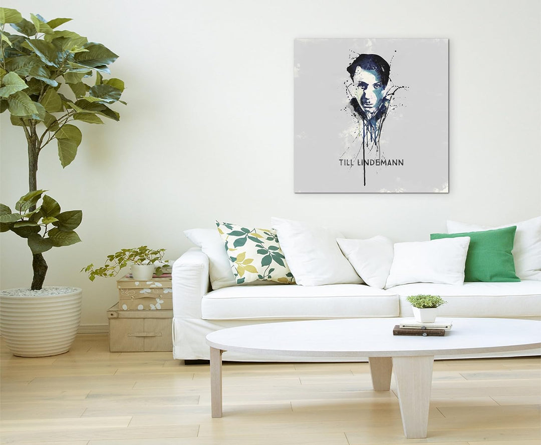 Paul Sinus Art Till Lindemann 60x60cm Keilrahmenbild Kunstbild Aquarell Art Wandbild auf Leinwand fe
