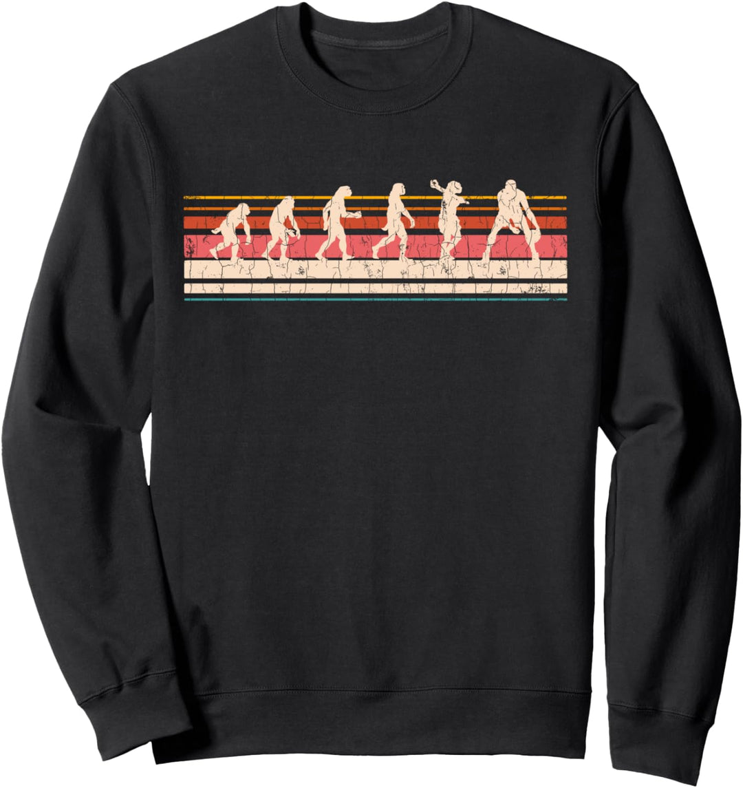 Vintage Retro Basketball-Spieler Geschenk Evolution Sweatshirt