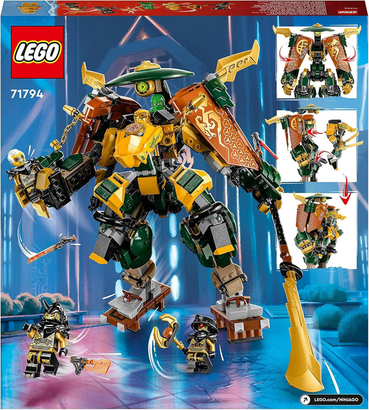 LEGO NINJAGO Lloyds und Arins Ninja Training-Mechs Set mit 2 kombinierbaren Action-Figuren und 5 Min