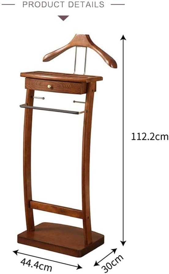 Herrendiener Diener Kleiderbutler aus Holz Freistehender Kleiderständer mit Schubladen Bodenstehende