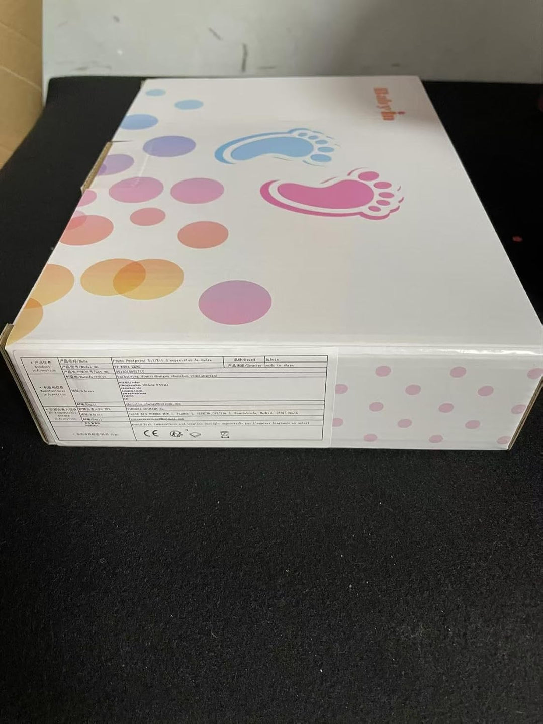 BabyIn Deluxe Casting Keepsake Kit für Baby Handprint oder Footprint mit Qualität Holzrahmen(white)