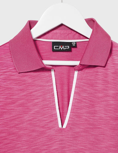 CMP Damen Slub Jersey Stretch-Poloshirt Poloshirt 44 Orchidee, 44 Orchidee