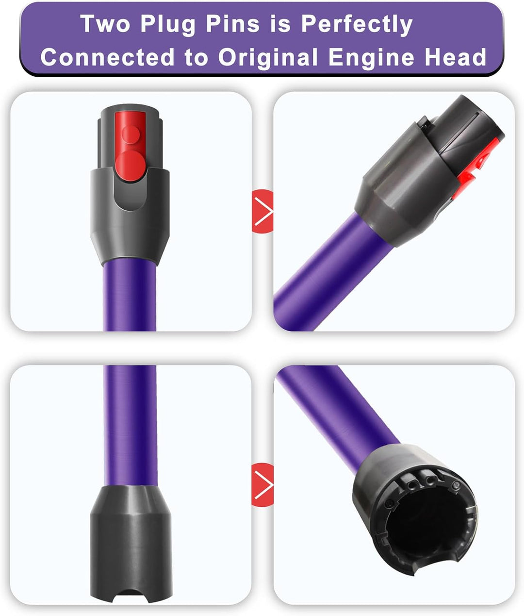 Ersatzteile Verlängerungsrohr für Dyson V12 Detect Slim Staubsauger, Saugrohr Länge 74 cm, Rohr Ersa