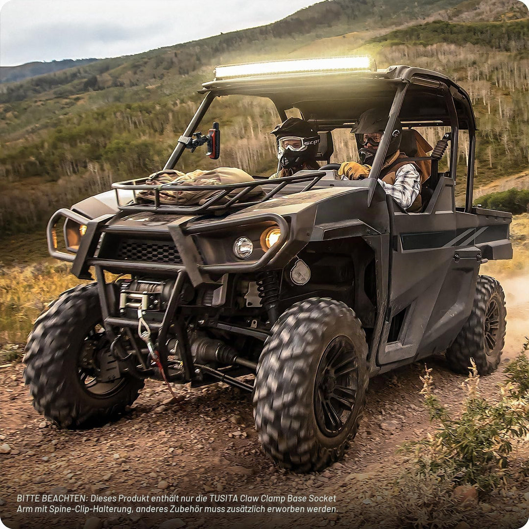 TUSITA Motorrad ATV/UTV Halterung Kompatibel mit Garmin Handheld GPS Geräte - Klaue Klemmbasis Short