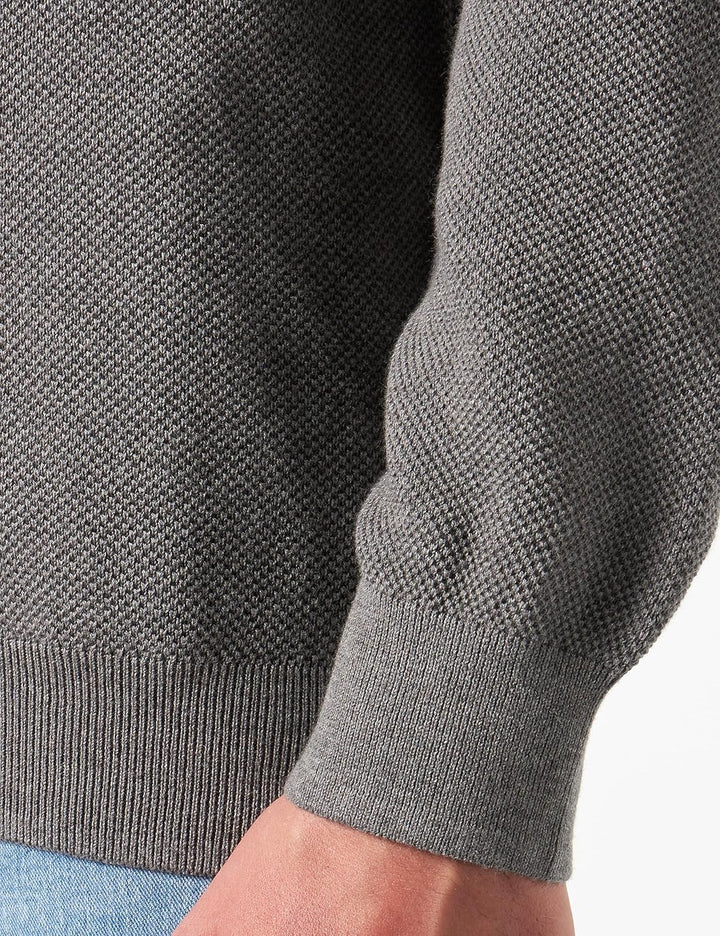 GANT Herren Cotton Pique Halfzip Pullover 3XL Dark Grey Melange, 3XL Dark Grey Melange