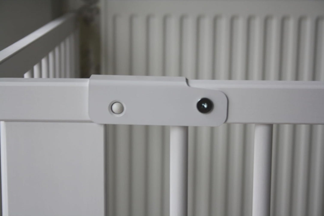 Schutzgitter Absperrgitter Türgitter Treppenschutzgitter V 117 bis 363 cm Weiss (163cm), 163cm