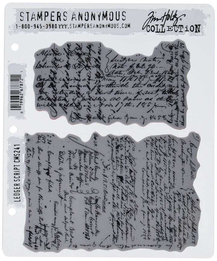 Art Gone Wild Ledger Script selbst Stempel-Set, grau, Ledger Script