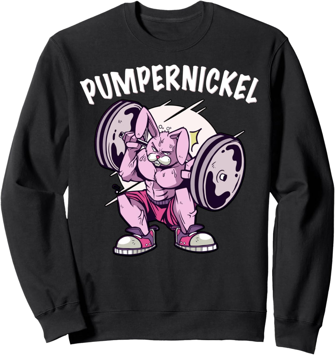 Lustig Fitness Coach Pumpernickel Hase Workout Bodybuilding Sweatshirt