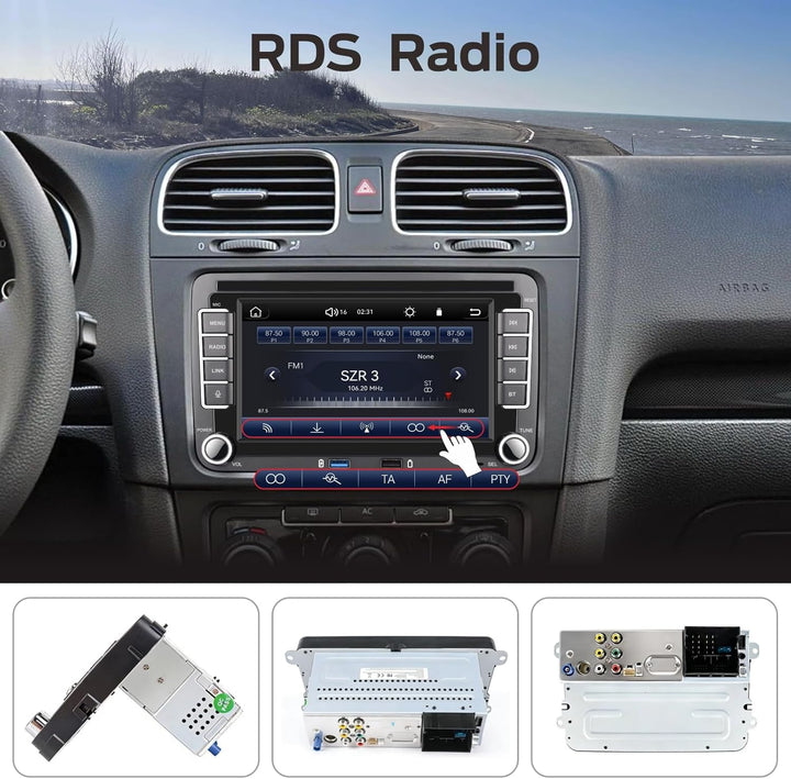 Linux Autoradio für VW Golf 5/6 Passat Jetta Caddy EOS T5 Tiguan Touran CC Polo, Plug & Play mit Ori