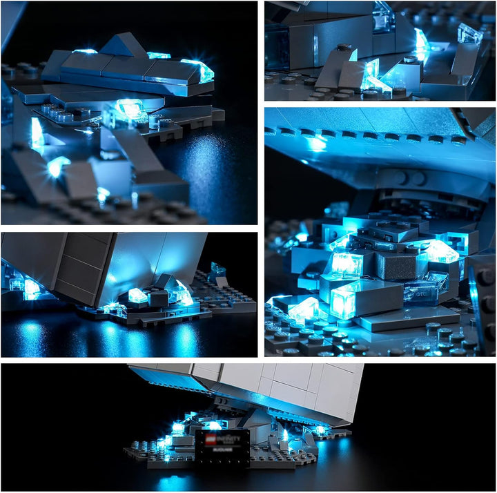 YEABRICKS LED Licht für Lego-10300 Creator Expert Back to The Future Time Machine Bausteine Modell (