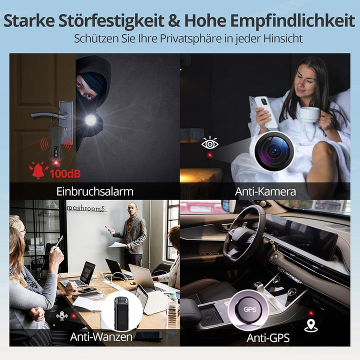 Wanzen Detektor, Versteckte Kamera Detektor, RF Wireless GPS Tracker Finder, Abhörgerätedetektor, An