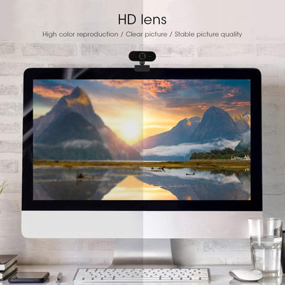 Dpofirs HD 1920x1080 Hochauflösende Webcam mit eingebautem Mikrofon, tragbarer USB 2.0-Treiber-Webca