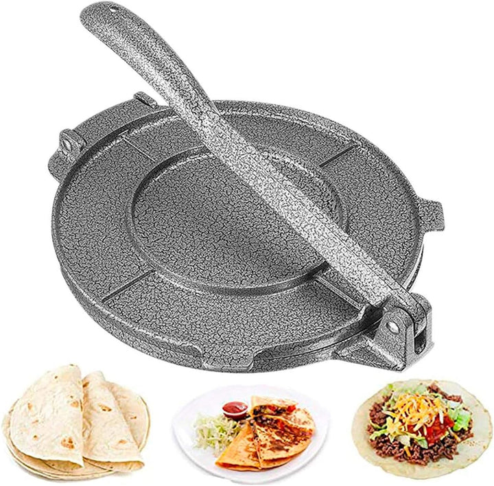 wosume Maistortilla-Presse, leicht zu reinigende Tortilla-Maschine aus Gusseisen, Hochleistungs-Mult