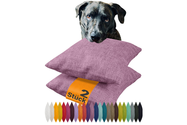 npluseins 2er Pack Kissenhüllen mit Struktur-Muster - Polsteroptik 617.767, 1 Pack (2 Stück) - Kisse