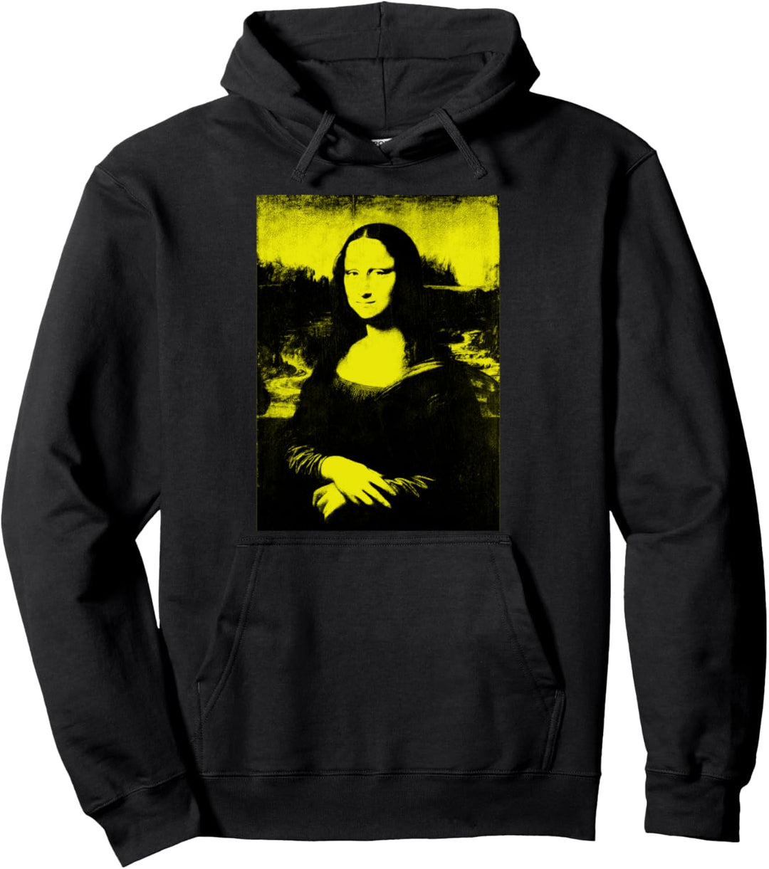 Mona Lisa Yellow Leonardo Da Vinci Pullover Hoodie