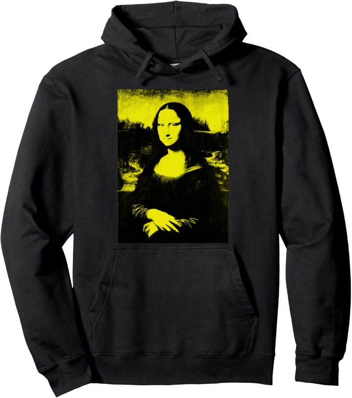Mona Lisa Yellow Leonardo Da Vinci Pullover Hoodie