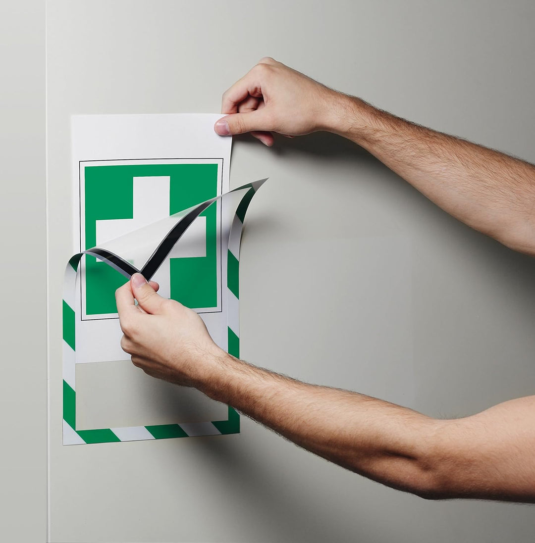 Durable Info-Rahmen Duraframe Magnetic Security (A4, Magnetrahmen für metallische Oberflächen) 5 Stü