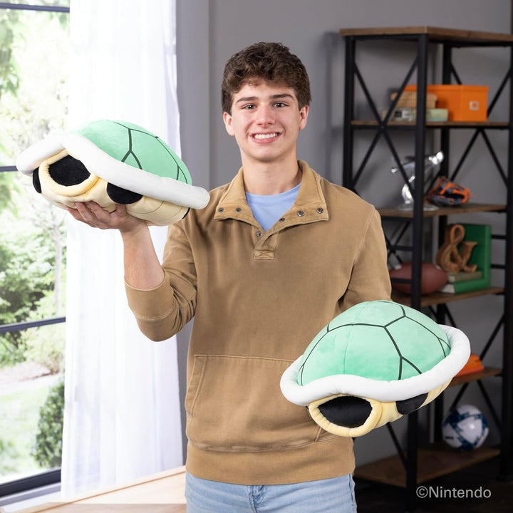 Club Mocchi Mocchi Super Mario Green Shell Mega-Plüschfigur, 38,1 cm – Super-Mario-Sammelspielzeug f