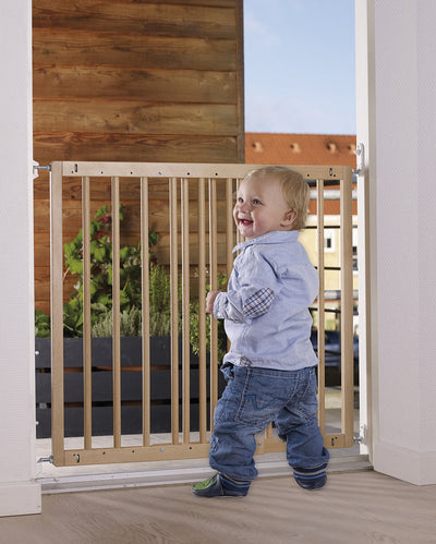 BabyDan Multidan Holz Tür und Treppenschutzgitter aus Europäischer Buche, Türbreite 60.5-102 cm, Far