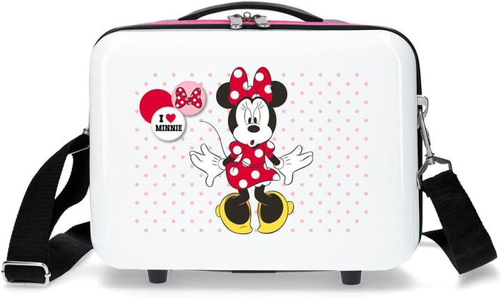 Disney Minnie Enjoy the Day Anpassungsfähiger Schönheitsfall Weiss 66x48x26 cms ABS Gelb Toilettenta