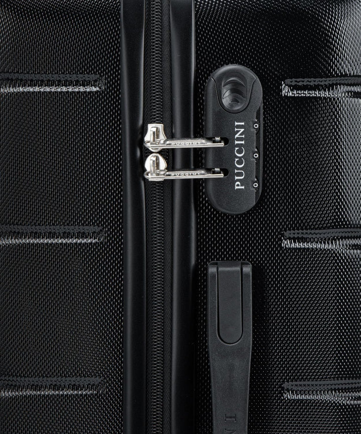 PUCCINI Koffer Alicante Hartschalenkoffer Handgepäck Trolley Leicht Reisekoffer mit 4 Rollen M-L-XL