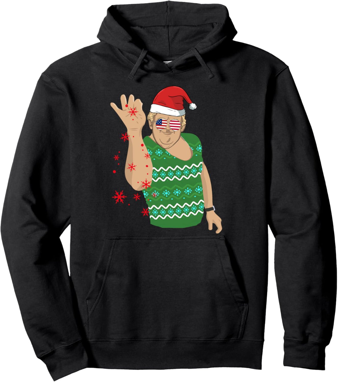 Christmas Trump Bae Funny Santa Salt Xmas Gift Holiday Ugly Pullover Hoodie