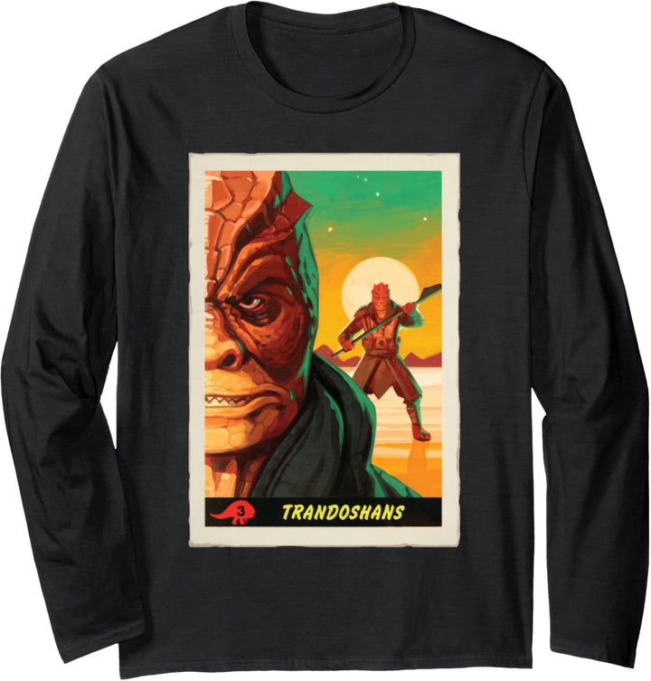 Star Wars The Mandalorian Trandoshans Trading Card Langarmshirt