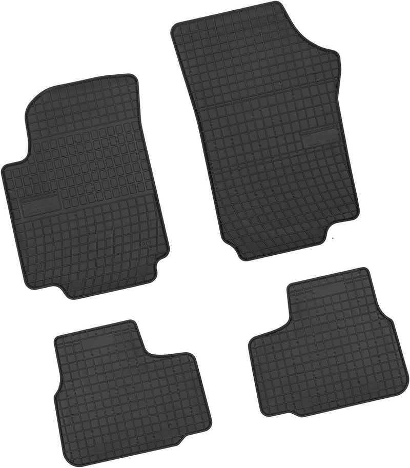 Bär-AfC VW04456 Gummimatten Auto Fussmatten Schwarz, Erhöhter Rand, Set 4-teilig, Passgenau für Volk