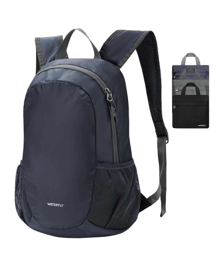 WATERFLY Ultraleicht Rucksack Faltbar 18L: Klein Packable Wanderrucksack Leicht Dünner Tagesrucksack