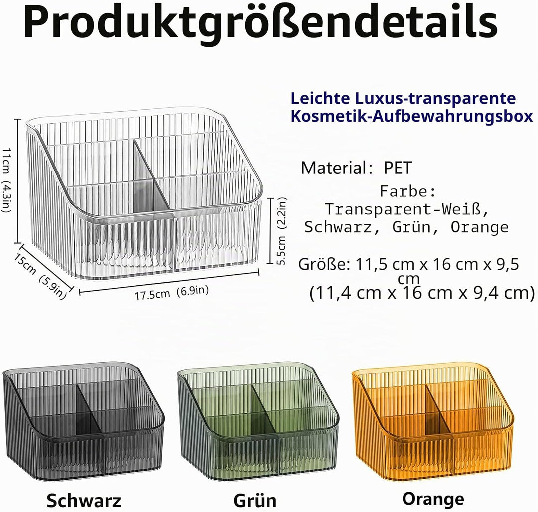 DASITON Make up Organizer,Kosmetik Organizer mit 5 Fächern,Acryl Kosmetik Aufbewahrung mit Grosser K