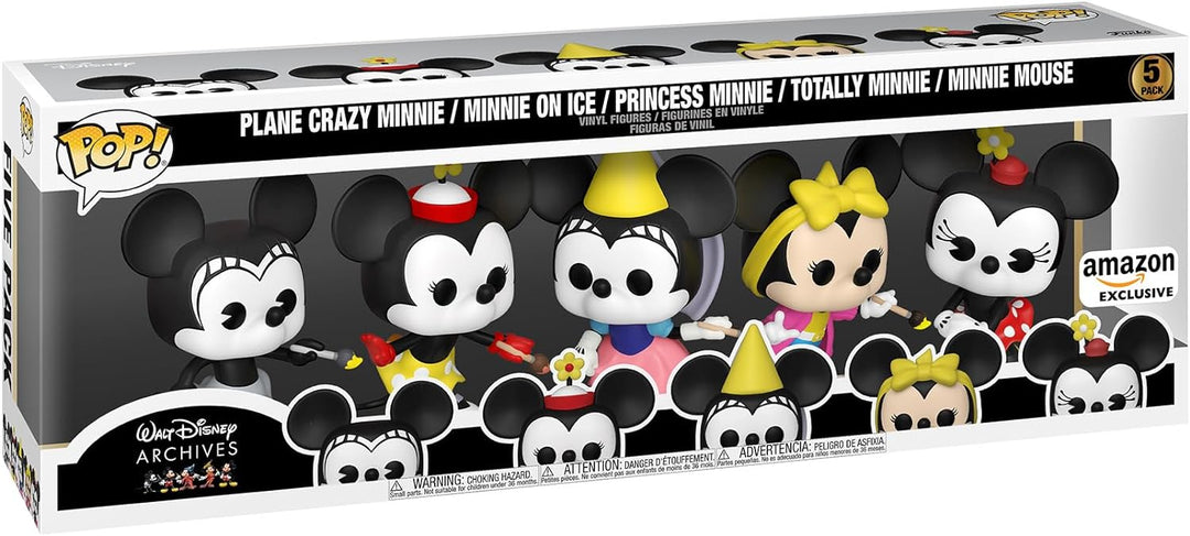 Funko Pop! Disney: Minnie Mouse - 5 Packung Minnie Packung - Walt Disney Archives - Mickey Mouse - V