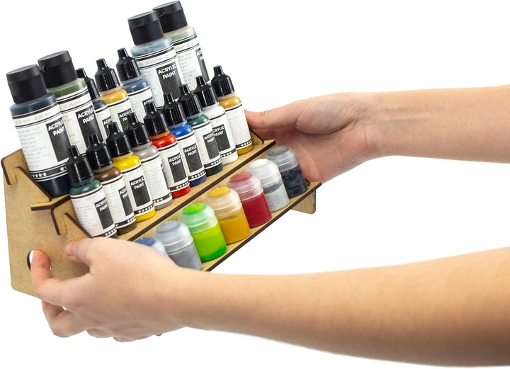 Farbenregal (Farbständer) Hohe Kapazität Stufen-Organizer (ohne Bohrungen) für Tabletop-Farben & Mod