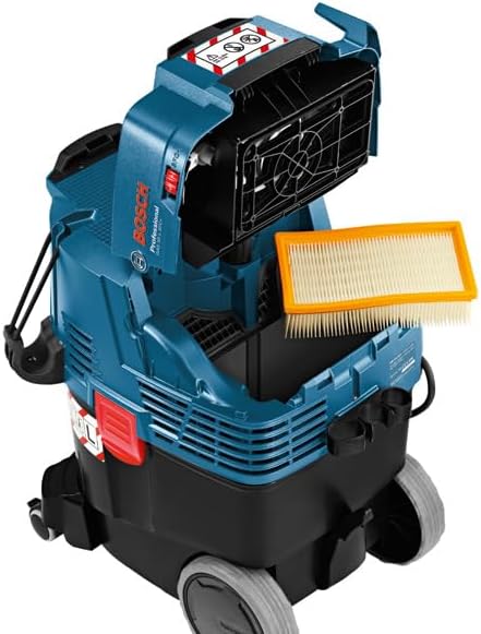 Bosch Professional Nass-/Trockensauger GAS 35 L SFC+ (inkl. 1x Zellulose-Flachfaltenflter, Fugendüse