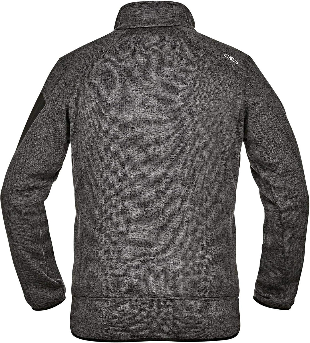 CMP Herren Knit tech mélange Fleece Jacket Fleecejacke 52 Schwarzer Gletscher, 52 Schwarzer Gletsche