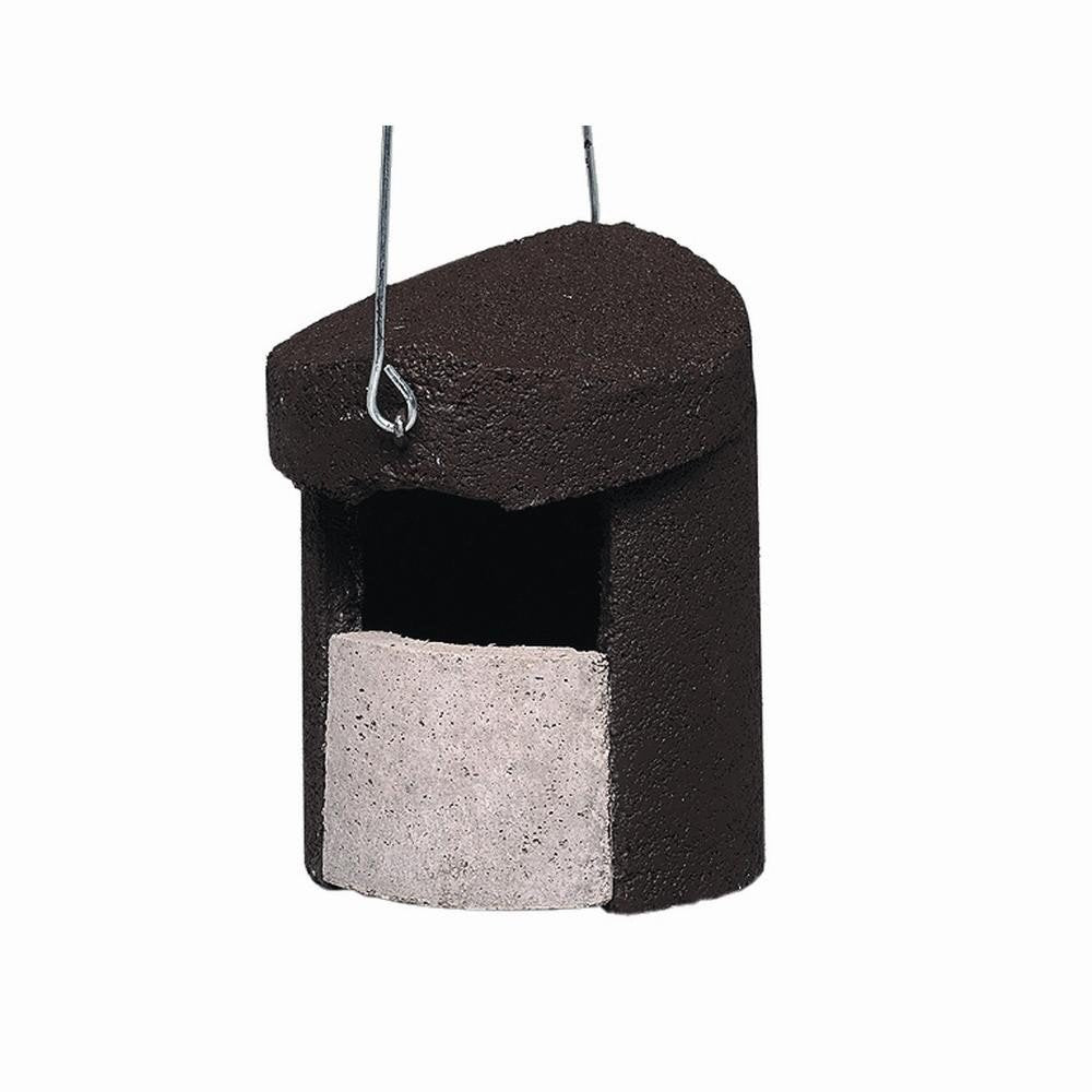 Erdtmanns Schwegler 00152/8 Halbhöhle zum Aufhängen für Hausrotschwänze | aus Holzbeton