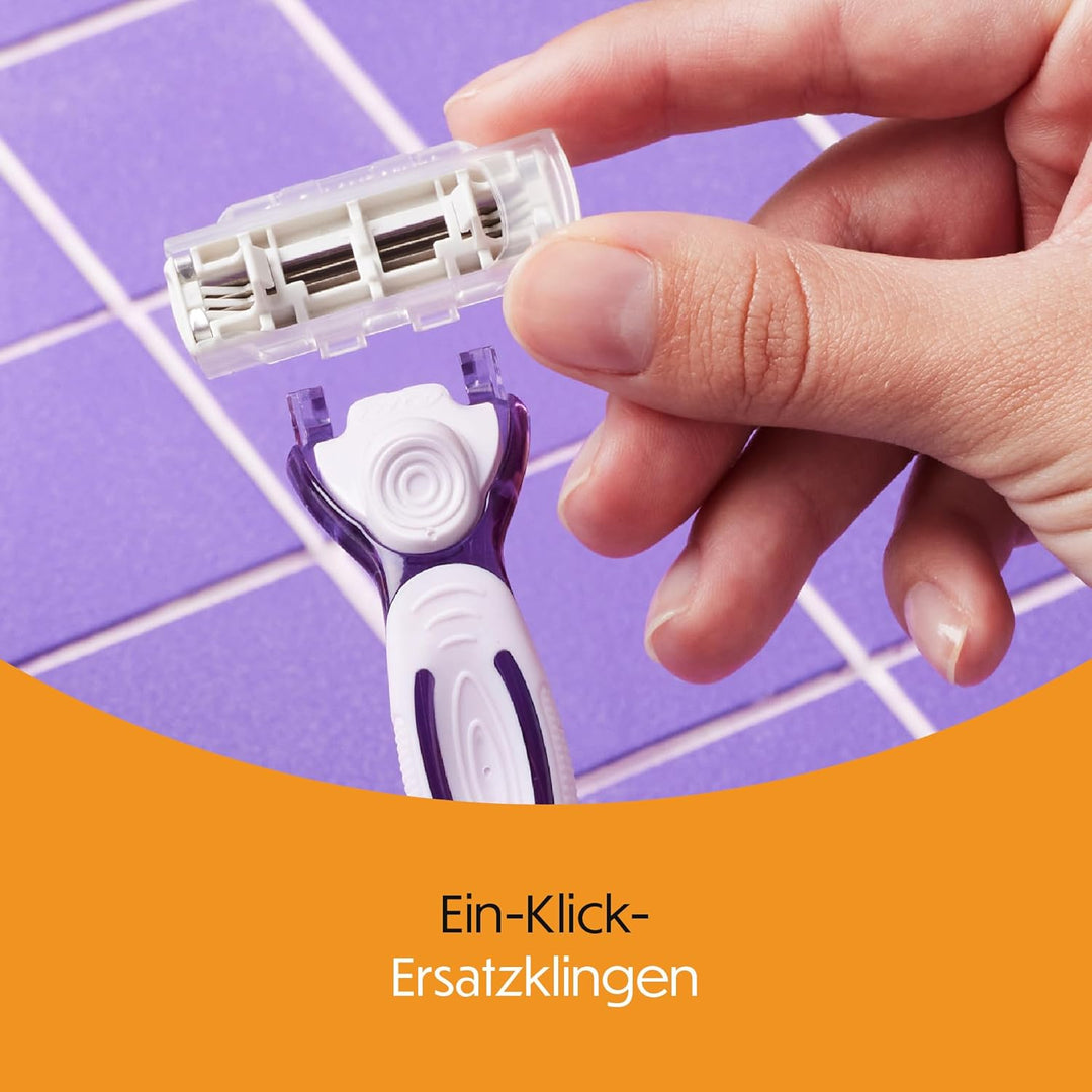 BIC Click 5 Soleil, Rasierer Damen, Nassrasierer mit 10 Wechselklingen mit je 5 Klingen, mit Aloe Ve