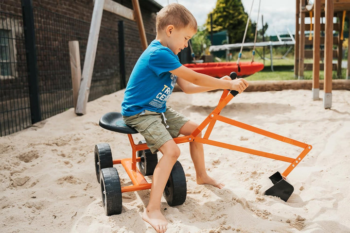 small foot Bagger mit Schaufel und Rädern für Kinder, Sandspielzeug, 360° drehbar, ab 3 Jahren,