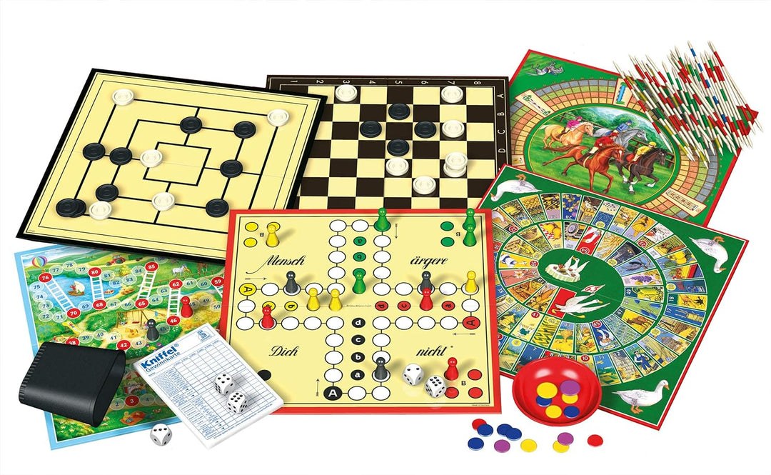Schmidt Spiele 49147 Spielesammlung, mit über 100 Spielmöglichkeiten 2 Spieler Single, Single