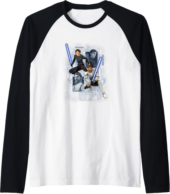Star Wars Clone Wars Padawan Master Raglan