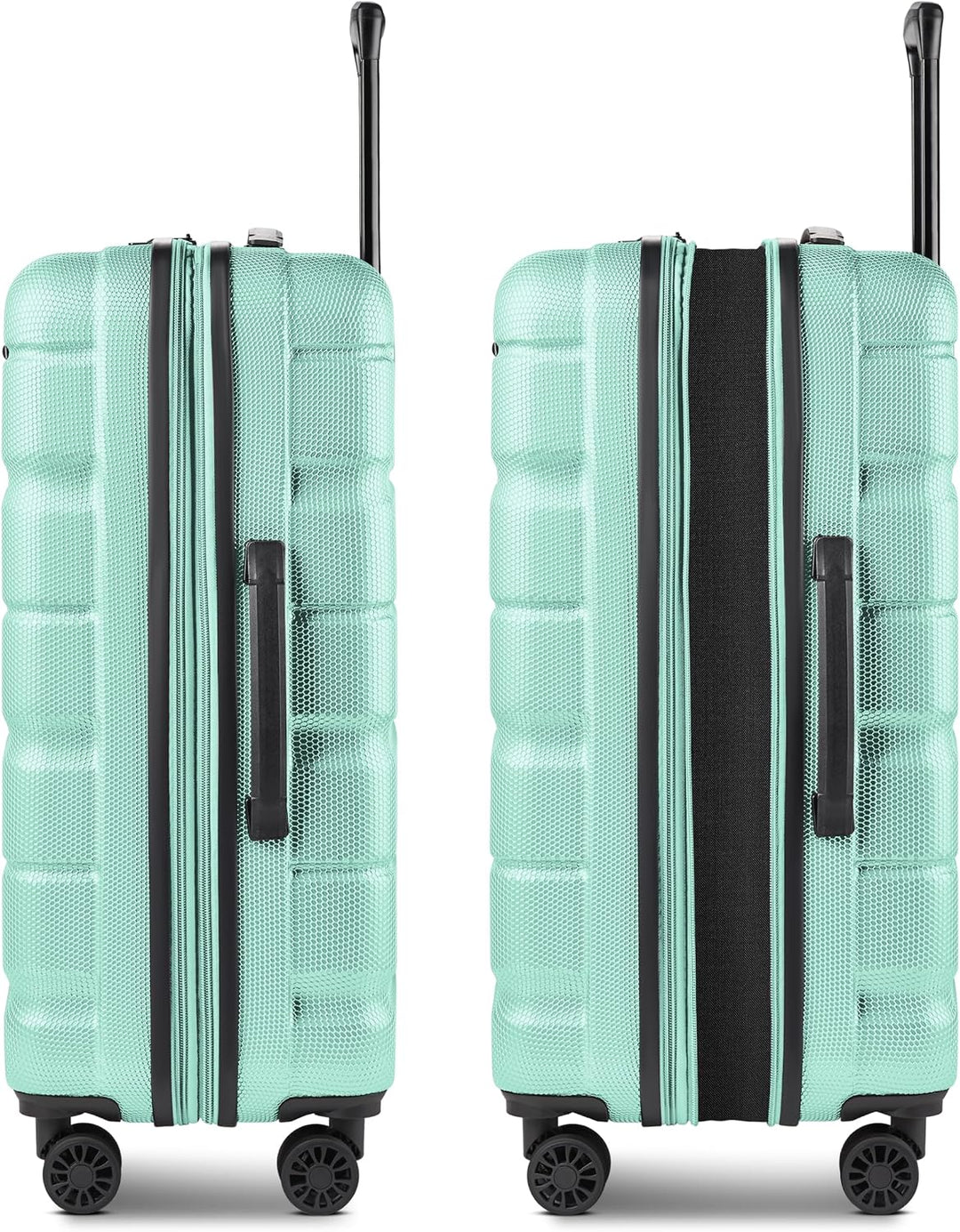 Franky Munich 4.0 Koffer Set | Trolley Hartgepäck - Handgepäck Koffer mit 4 Rollen Einer Dehnfalte,