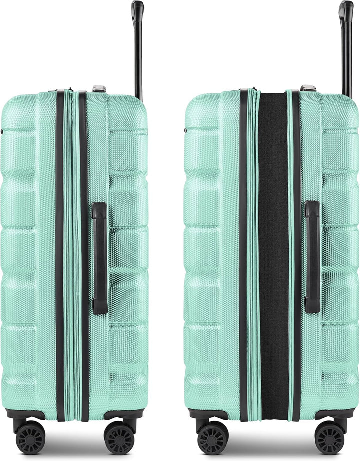 Franky Munich 4.0 Koffer Set | Trolley Hartgepäck - Handgepäck Koffer mit 4 Rollen Einer Dehnfalte,