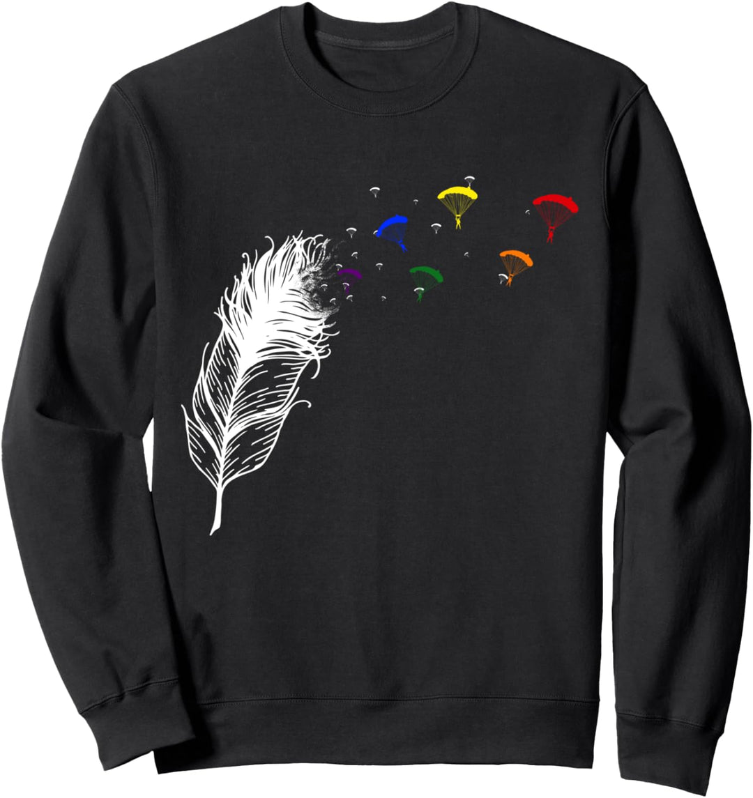 Paragliding Gleitschirm Fliegen Wie Einer Feder Im Wind Sweatshirt