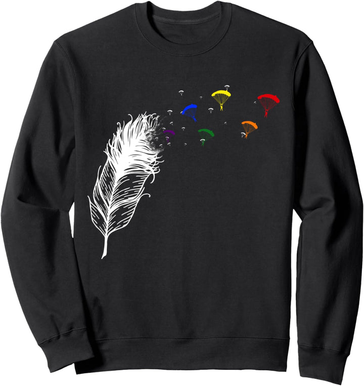 Paragliding Gleitschirm Fliegen Wie Einer Feder Im Wind Sweatshirt