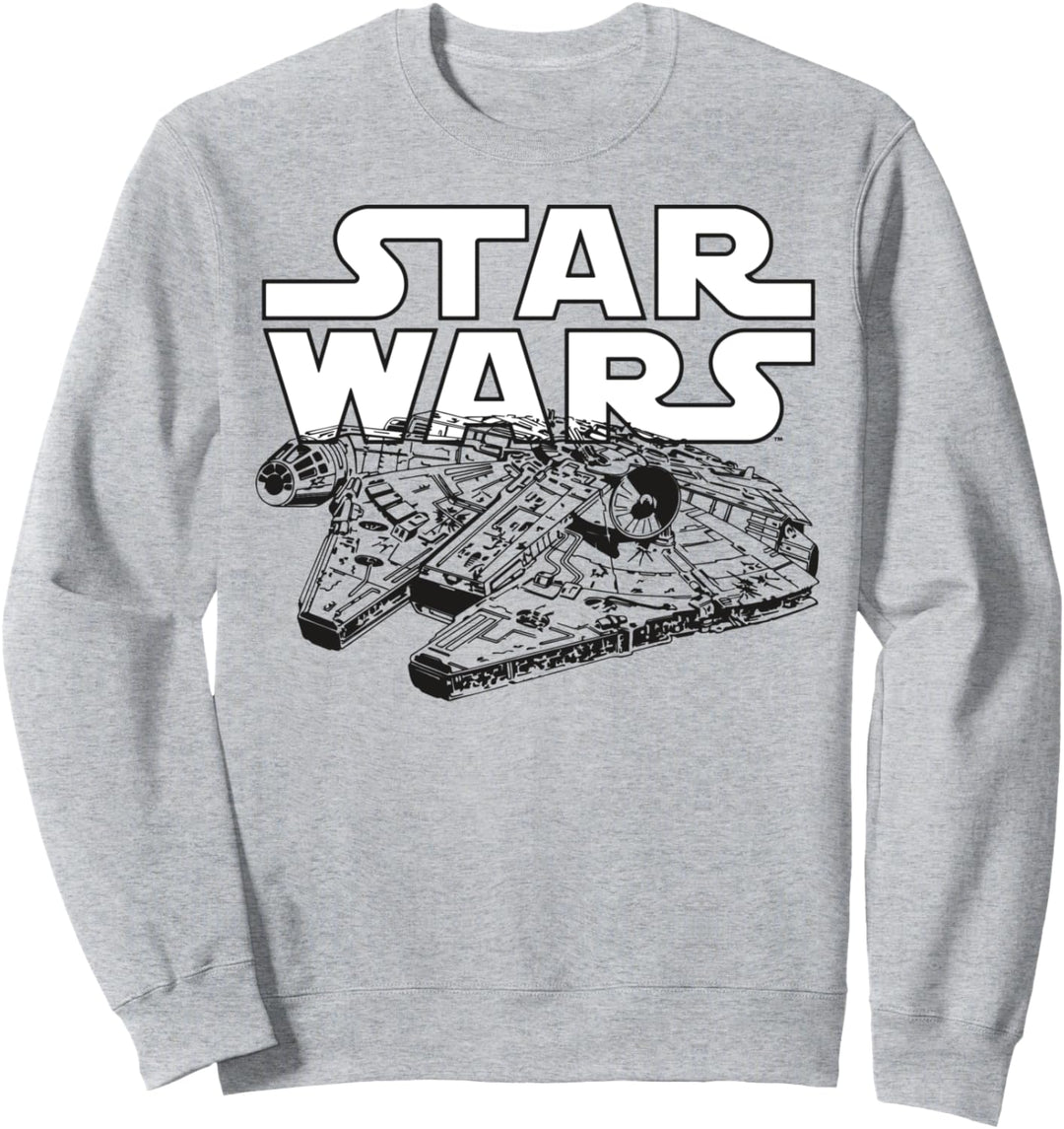 Star Wars Millennium Falcon Outlined Logo Poster Sweatshirt