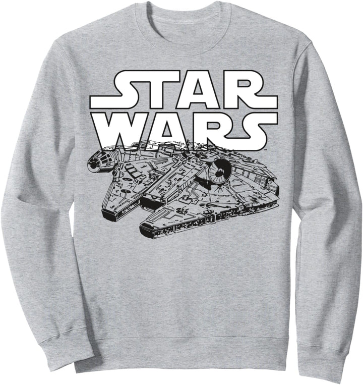 Star Wars Millennium Falcon Outlined Logo Poster Sweatshirt