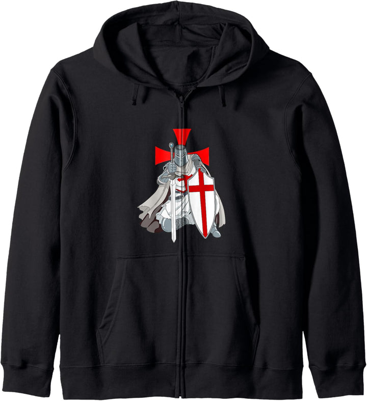 Templer Ritter Schild Geschenk Ritter Templer Kapuzenjacke