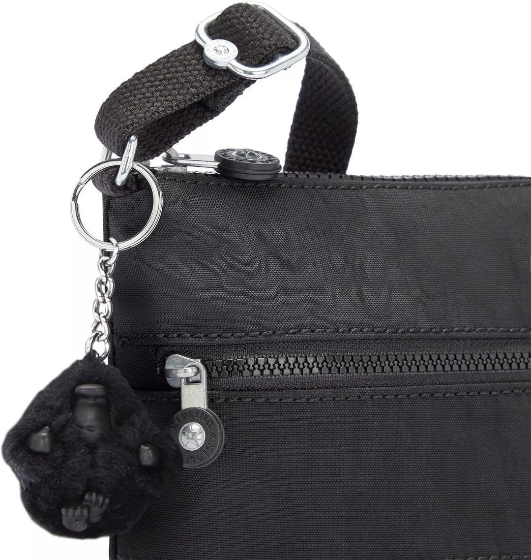 Kipling Damen Keiko Crossbody Tasche 8"L x 9"H x 1.25"D Black Noir, 8"L x 9"H x 1.25"D Black Noir